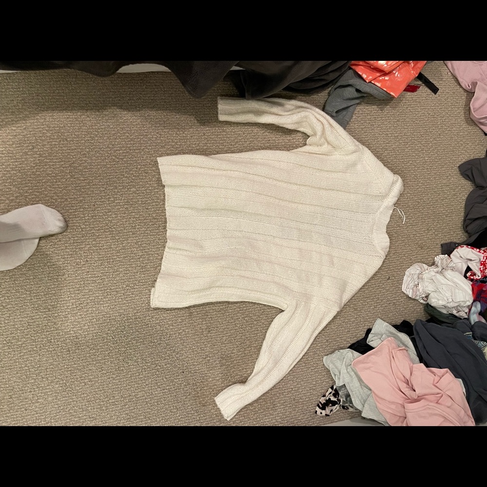 Cream pacsun oversized long sweater